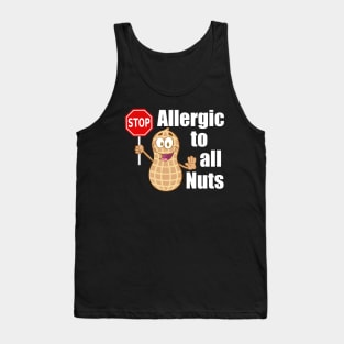 Allergic to Nuts Peanut Allergy Awareness Tank Top